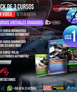 Beto Booster: Pack 3 Cursos de Diagnóstico Automotriz (10 h | 3.4 GB)