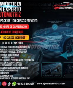 Pack 100 Cursos Automotrices: Electricidad, Inyección, Programación y ECUs (930 h | 400 GB)