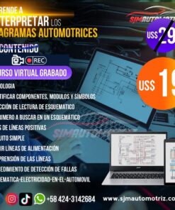 Curso Interpretación de Diagramas Eléctricos Automotrices – 10 h | 6 GB | Online