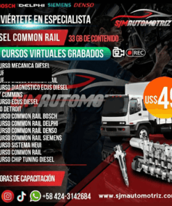 Pack 12 Cursos Diésel Common Rail: Diagnóstico, Inyección, Reparación (90 h)