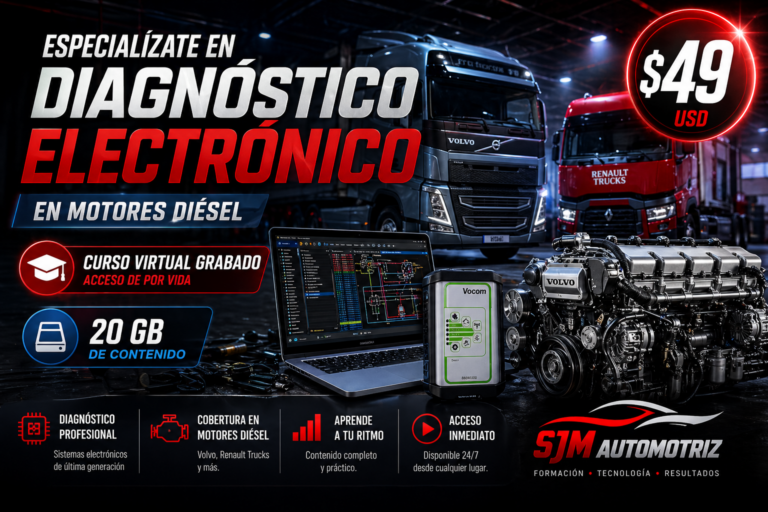 Curso Diagnóstico Electrónico en Motores Volvo y Renault | SJM Automotriz