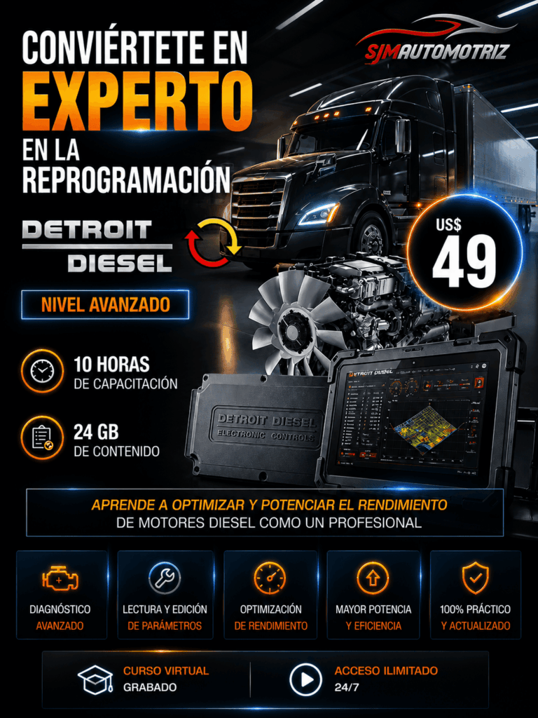 Reprogramación Detroit Diesel Nivel Avanzado.