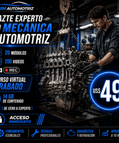 Curso Mecánica Automotriz 200 Completo: 20 Módulos, 60 h y 14 GB (Descargable)