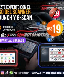 Curso Uso de Scanner Launch y G-Scan: Diagnóstico Automotriz | 12 h + 7 GB