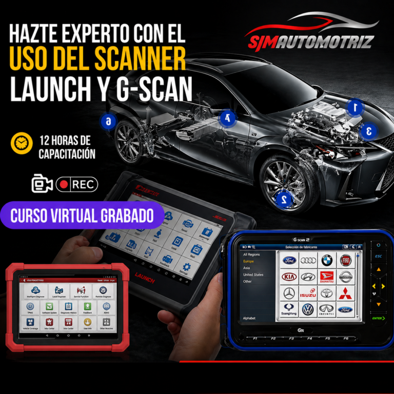 Curso Uso de Scanner Launch y G-Scan: Diagnóstico Automotriz