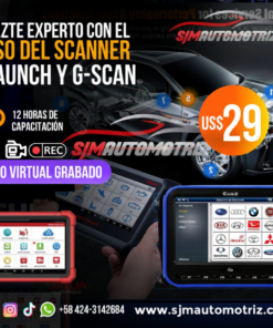 Curso Uso de Scanner Launch y G-Scan: Diagnóstico Automotriz | 12 h + 7 GB