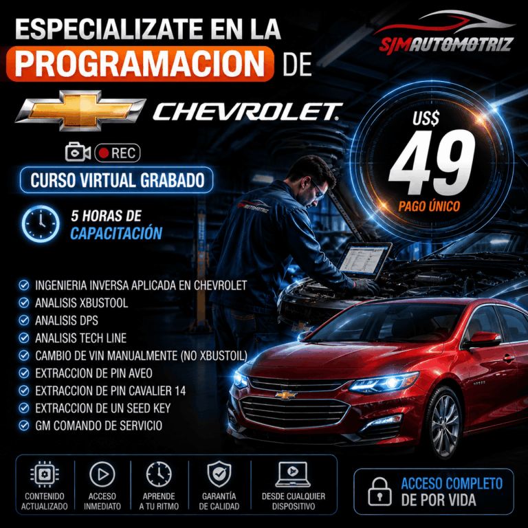 Curso Programación Chevrolet GM 2023 – ECUs e Inmovilizadores