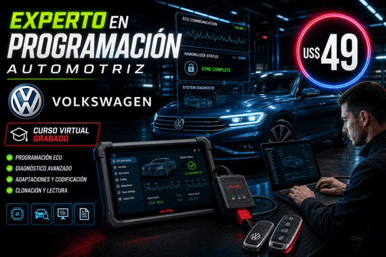 Curso Programación Volkswagen 2023 – ECUs, Inmovilizadores y Codificación VAG