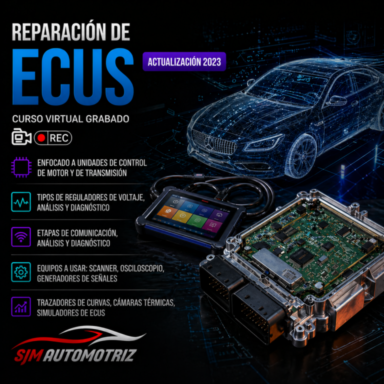 Curso Reparación de ECUs 2023: Diagnóstico, Electrónica y Programación Automotriz