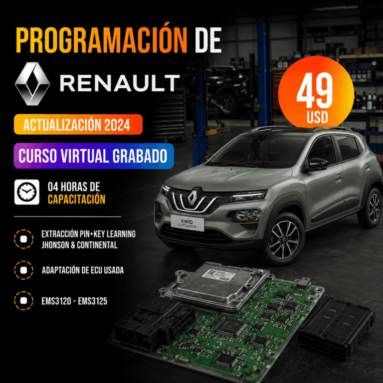 Curso Programación Renault 2023 – Diagnóstico, Llaves y ECUs Avanzadas