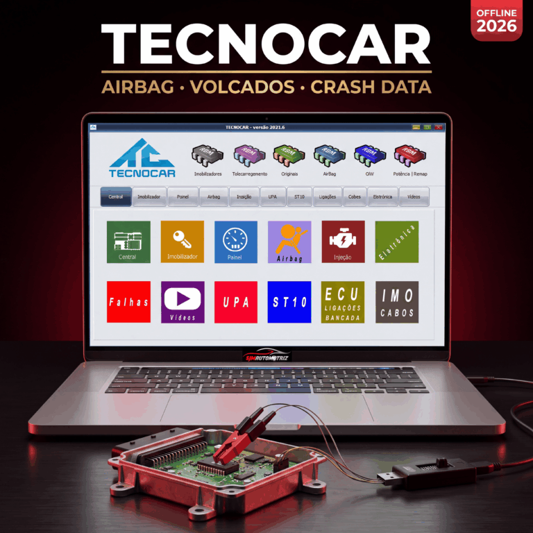 TECNOCAR + ECUSPROG V1 de Regalo — Archivos de Airbag, Volcados de ECU y Pinouts de Inmovilizador
