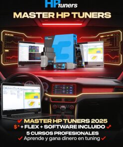 Curso HP Tuners + Flex | Pack de 5 Cursos Actualizado 2025 + Software HP Tuners 5.1.58