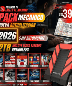 Pack Mecánico HDD 2TB 2026 | Software + Diagramas Automotrices Sin Suscripciones