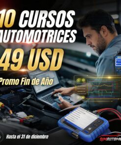 Promo Fin de Año: 10 Cursos Automotrices Online por $49 | Diagnóstico, ECU, Programación y Diésel – SJM Automotriz