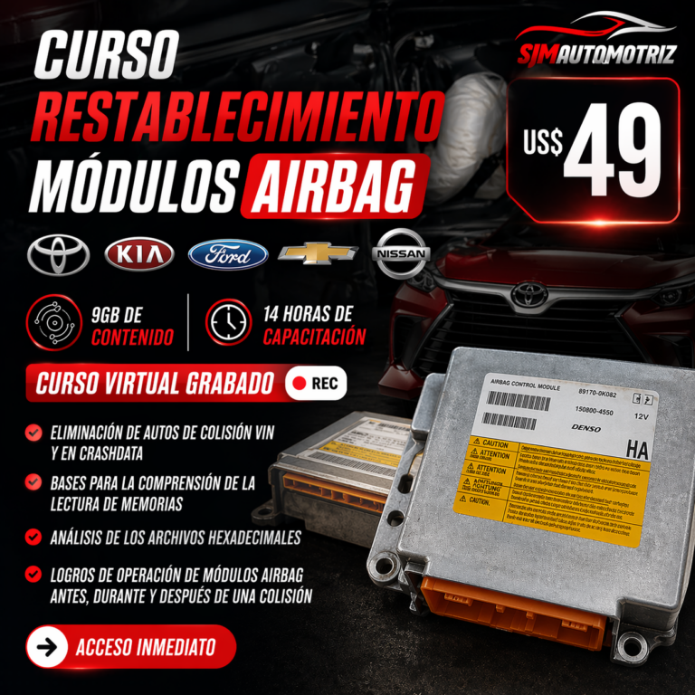 Curso de Módulos Airbag Restablecimiento Actualización 2024