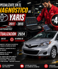 Curso Diagnóstico Toyota Yaris: Sensores, ECU y Osciloscopio (Online)