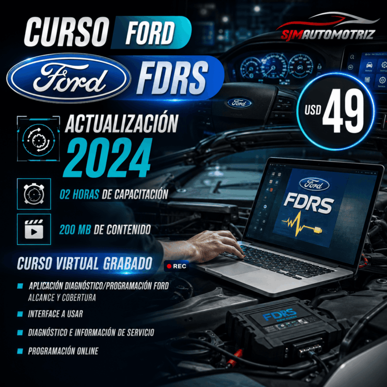 Curso Ford FDRS Actualización 2024 – Diagnóstico y Programación Ford/MAZDA