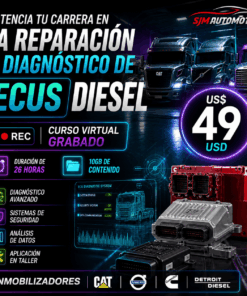Curso ECUs Diésel: Caterpillar, Cummins, Volvo y Detroit – Diagnóstico y Reparación