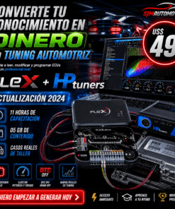 Curso Online Flex y HP Tuners 2024 – Diagnóstico y Reprogramación Automotriz