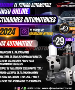 Curso Actuadores Automotrices 2024: Diagnóstico y Control (15 h)