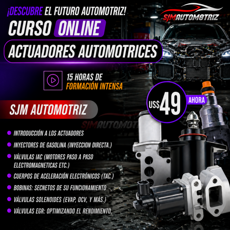 Curso Actuadores Automotrices 2024: Diagnóstico y Control