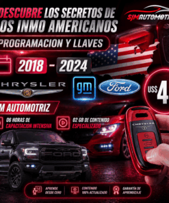 Curso Inmo, Programación y Llaves Americanos Chrysler GM Ford (2018-2024)