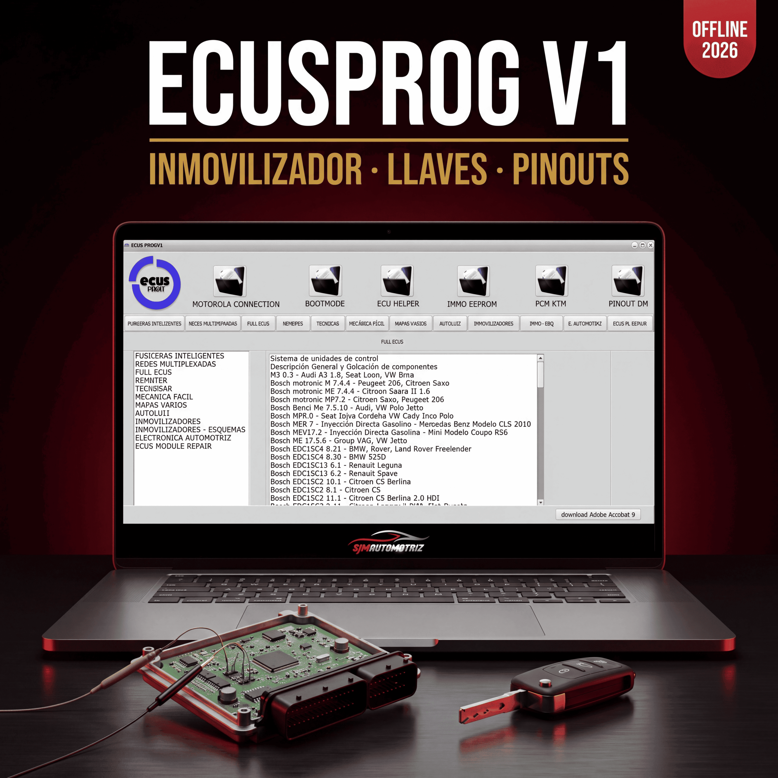 Bono ECUSPROG V1 incluido con TECNOCAR