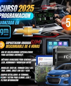 Curso Programación Chevrolet/GM Actualización 2025 – ECUs, Tableros y Llaves