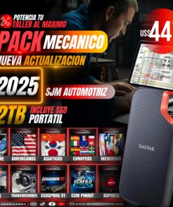 Pack Mecánico SSD 2TB 2025 | Software + Diagramas Automotrices Ultra Rápido Sin Suscripciones