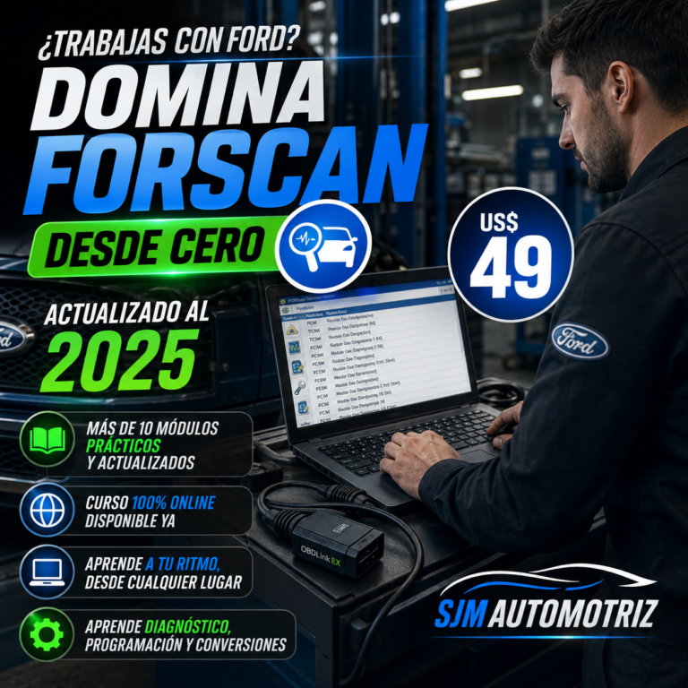 Curso FORSCAN Actualizado 2025 – Diagnóstico y Programación Ford/Mazda