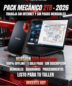 Pack Mecánico SSD 2TB 2026 | Software + Diagramas Automotrices Ultra Rápido Sin Suscripciones
