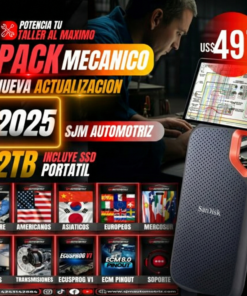 Pack Mecánico SSD 2TB 2025 | Software + Diagramas Automotrices Ultra Rápido Sin Suscripciones