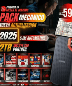 Pack Mecánico SSD 2TB 2026 | Software + Diagramas Automotrices Ultra Rápido Sin Suscripciones