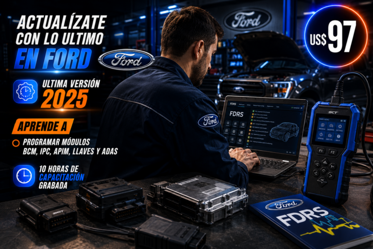 Curso Programación Ford Actualización 2025 – Módulos, llaves, ADAS y más