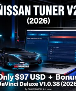 NISSAN TUNER V2_(2026) Inmo OFF | DTC OFF | Software ECU + Bonus DaVinci Dluxe 1.0.38_(2026)